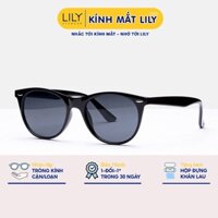 [Ngầu]Kính râm nam nữ Lilyeyewear mắt tròn nhựa cao cấp thiết kế phong cách thời trang Hàn Quốc R0003B&M One