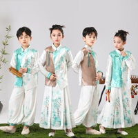Ngày Đầu Năm Trẻ Em Hanfu Đường Phù Hợp Với Đồng Phục Học Tập Trung Quốc Phong Cách Trung Hoa Cổ Trang Phục Sách Trẻ Em Phong Cách Trung Hoa Mới Bé Trai Bé Gái Ba Vũ Trụ Hiệu Suất Cổ Điển Co