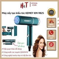 ✨NGAY TẠI HÀ NỘI ✨ Máy sấy tóc tạo kiểu KEMEY KM - 9825 2 chiều nóng lạnh có thể gấp gọn