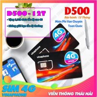 🔥Nghe Gọi Được🔥 Sim 4G Vinaphone D500-D500T Tặng 5Gb/Tháng - Sóng 4G Cực Mạnh-Lên Mạng Thả Ga - Không Nạp Tiền Duy Trì