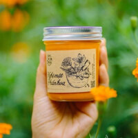 NGHỆ MẬT PHẤN HOA Lá Mây Farm. Hũ thuỷ tinh 200ml. Dưỡng da khoẻ đẹp từ bên trong, tiêu hoá tốt, dạ dày khoẻ.