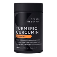 Nghệ Nano cô đặc Sports Research Turmeric Curcumin C3 Complex 120viên USA