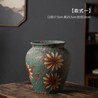 Nghệ Thuật Hướng Dương Tranh Sơn Dầu Trung Quốc Trang Trí Chậu Retro Hoa Sắp Xếp Cổ Điển Thủy Canh 3.17