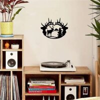 Nghệ thuật treo tường chủ đề hươu hiện đại - Trang trí kim loại mới, Tranh tường dán phòng ngủ và giọng treo tường thanh lịch