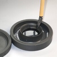 Nghiên Mực Viết Thư Pháp,Tập Chữ Nôm,Hán tránh Khô mực Cao Cấp(10cm) Đá La Văn Nghiên