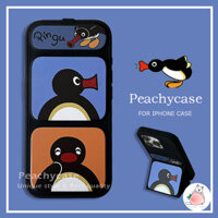 Ngộ nghĩnh Pingu Chim Cánh Cụt Biểu Hiện Gấp Chân Đế Ốp lưng Tương Thích Cho iPhone 16 15 14 13 Pro Max 16pro TPU Chống Rơi Bảo Vệ Mặt Sau Vỏ