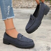 Ngoại Thương Bán Buôn Kinh Doanh Giày Da Thông Thường Một Cánh Thoáng Khí Giày Da Đơn Giày Da Anh Nubuck Da Nam Giày Loafers
