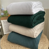 Ngoại thương mới về | Ga trải giường bằng vải Cotton nguyên chất dày 270 × 250cm, kết cấu tổ ong chống trượt, thích hợp cho ghế Sofa, màu trơn đơn giản