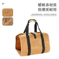 Ngoài Trời Củi Túi Cắm Trại Tiếp Liệu Dung Tích Lớn Di Động Kép Củi Túi Bảo Quản Túi Tote Canvas Kh
