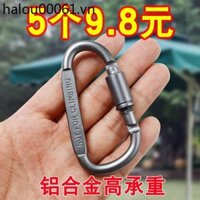 Ngoài Trời Đa Năng Treo Khóa d-Loại Hợp Kim Nhôm Carabiner Treo Nhanh d-Buckle Móc Khóa Vòng Khóa Ba Lô Xe Đạp Móc