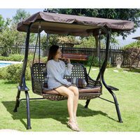 🔥Ngoài trời xích đu ghế bập bênh trong nhà ban công sân vườn ghế ngả lưng tựa võng19