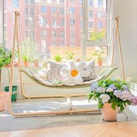 🔥Ngoài trời xích đu ghế bập bênh trong nhà ban công sân vườn ghế ngả lưng tựa võng02