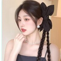 Ngoạm đính nơ tết bím tóc xinh xắn Ngoạm NG47 đính nơ tết bím tóc dễ thương cho nữ