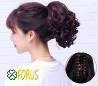 Ngoạm xoăn ngắn N151 FREESHIP ngoạm tóc giả, tóc giả kẹp ngoạm, quặm tóc giả nữ - Nâu Vàng 230