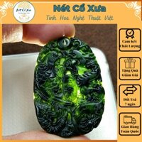 Ngọc Bội Long Phụng - Màu Đen - Đổi Màu Xanh khi có ánh sáng chiếu qua