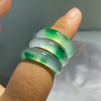 Ngọc Màu Đá Nổi Xanh Nhẫn Nhẫn Đồng Bằng Nhẫn Nam Nữ Phong Cách Cặp Đôi Đuôi Nhẫn Thạch Anh Đá Cặp Đôi Nhẫn Ngọc Chạy Vòng 2.26