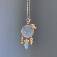 Ngọc Thỏ Kéo Củ Cải Hành Tinh Vòng Cổ Cung Hoàng Đạo Động Vật Niche Thiết Kế ins Quà Tặng Người Yêu Độc Đáo