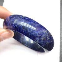 [Ngọc Tự Nhiên] Vòng Tay Ngọc Xanh Tự Nhiên Miệng 60 Lốp Phiên Bản Rộng Dầu Gà Topaz Hóa Chất Cũ Khoáng Chất Retro Cyan Họa Tiết Xanh