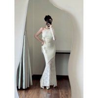 NGOCCLOTHING Đầm dạ hội lệch vai khoét eo tinh tế tôn dáng [FREESHIP] Váy nữ dài ôm body dự tiệc HOT