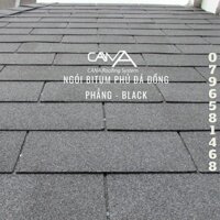 Ngói bitum phủ đá cana đồng phẳng black - ngói lợp màu đen Hàn Quốc hình viên gạch - đóng gói 22 tấm/gói phủ 3.2m2 mái