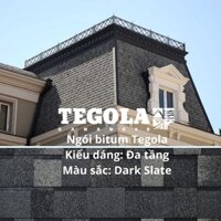 Ngói bitum phủ đá Tegola đa tầng Dark Slate - ngói lợp Châu Âu cao cấp 2 lớp đóng gói 2m2/gói