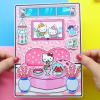 Ngôi nhà Búp Bê ĐỒ CHƠI NGÔI NHÀ BÚP BÊ GIẤY CẮT THỦ CÔNG Hello Kity - TOCA LIFE WORLD H19 đồ chơi montessori