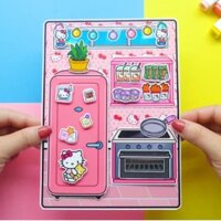 Ngôi nhà Búp Bê ĐỒ CHƠI NGÔI NHÀ BÚP BÊ GIẤY CẮT THỦ CÔNG Hello Kity - TOCA LIFE WORLD H19 đồ chơi montessori