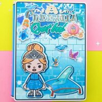 Ngôi nhà Búp Bê Học Liệu Cinderrella Quite Book, Đồ chơi bóc dán. đồ chơi montosonary đồ chơi montessori