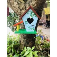 ngôi nhà chim bằng gỗ tự nhiên