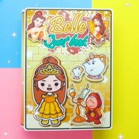 Ngôi nhà công chúa búp bê đồ chơi trí tuệ học liệu toca bella quite book đồ chơi bóc dán tương tác montessori