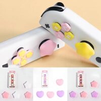 Ngôi Sao Dễ Thương Silicon Mềm Dpad Nút Chữ Thập ABXY Chìa Khóa Miếng Dán Da Dành Cho Switch Oled / Lite NS Joy-con Ngón Tay Cái Dính Grip Cap Cover