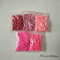 Ngôi sao giấy xếp sẵn 50 cái màu hồng dạ quang