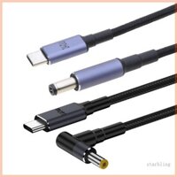 Ngôi Sao Laptop Cáp Sạc USB C Cáp Sạc PD Sang DC5 5x2 1mm 5 5x2 5mm Cáp Adapter Laptop Nguồn Điện 28V 5A 140