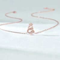 Ngôi Sao May Mắn Cây Giáng Sinh Vòng Cổ Pha Lê Thời Trang Xương Đòn Dây Chuyền Phụ Kiện Thanh Lịch Quà Tặng Tuyệt Vời Cho Nữ Bé Gái