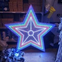 Ngôi sao noel 5 cánh 1.2m - 600 led