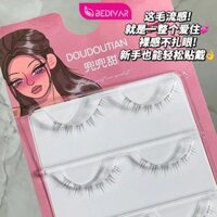 Ngọt Ngào 5D Lông Thỏ Dây Buộc Lông Mi Dưới Một Mảnh cos Tự Nhiên Dày Mô Phỏng Bé Bent Lông Mi Giả