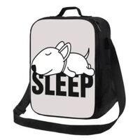 Ngủ Bull Terrier Hoạt Hình In Hình Động Vật Cách Nhiệt Bento Túi Đựng Đồ Ăn Trưa Chất Liệu Oxford Unisex Nhiệt Làm Mát Cho Trẻ Em Đi Học