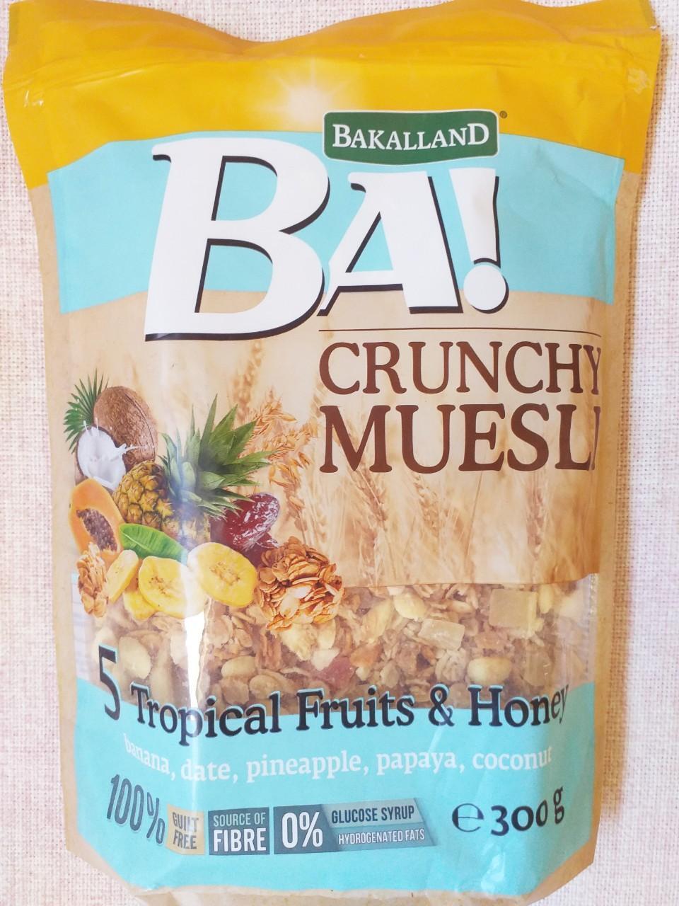 Ngũ cốc Bakalland Muesli  5 loại hạt lúa mạch và mật ong 300g