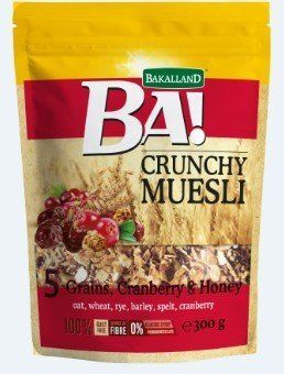 Ngũ cốc Bakalland Muesli  5 loại hạt lúa mạch và mật ong 300g