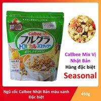 Ngũ cốc calbee cho bé ăn dặm cho mẹ giản cân hàng seasonal xanh xoài 450gr