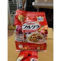 NGŨ CỐC CALBEE ĐỎ 800GR - NGŨ CỐC HOA QUẢ NHẬT BẢN