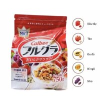 Ngũ cốc Calbee Đỏ, Ngũ cốc hoa quả Calbee 750g Nhật Bản