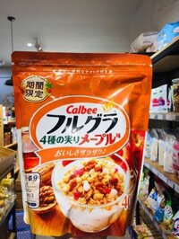 Ngũ cốc Calbee Nhật vị óc chó ,mâm xôi,táo,việt quất 400g