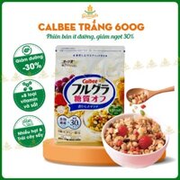 Ngũ cốc Calbee Trắng Ít Đường Ăn Kiêng Giảm Cân Nhật Bản mix sữa chua hoa quả trái cây dùng ăn sáng (600G )