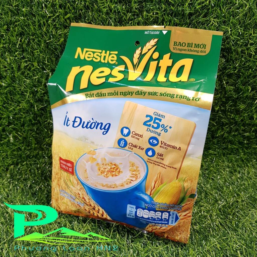 Ngũ cốc dinh dưỡng nguyên cám ít đường NesVita Nestlé gói 400g