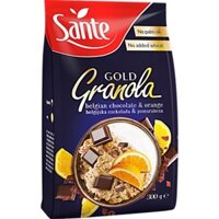 Ngũ Cốc dinh dưỡng Sante Granola Gold (Socola Bỉ và Cam ) 300g DATE T8/2023