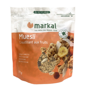 Ngũ cốc giòn trái cây hữu cơ Muesli Croustillant Aux Fruits Markal gói 375g