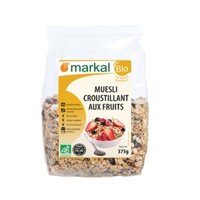 Ngũ cốc giòn trái cây hữu cơ Muesli Crunchy Markal 375g