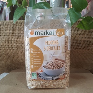 Ngũ cốc hỗn hợp hữu cơ cán dẹp Markal gói 500g