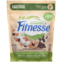 Ngũ cốc Nestlé Granola Fitnesse diêm mạch, hạnh nhân và socola túi 300g